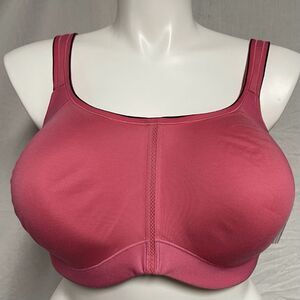 Dominique Zoe Pro Max Support Sport Jogging Running Exercise Bra Pink 44G New